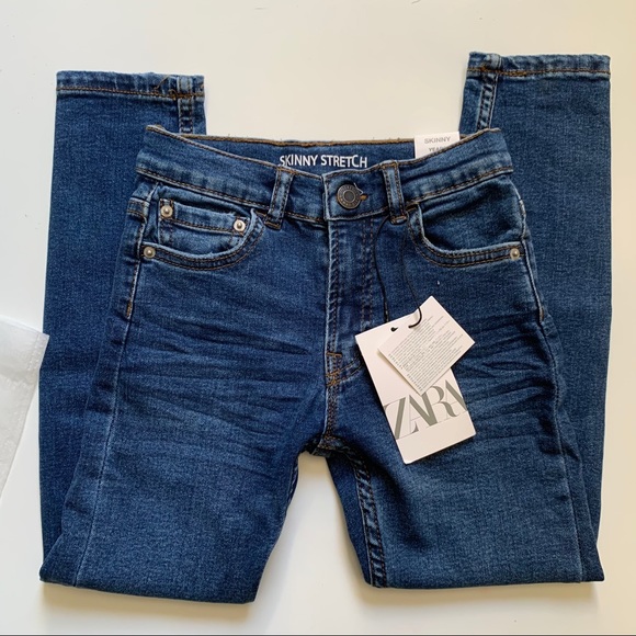 Zara Basic Skinny Jeans Mid Blue size boys 7 - Picture 4 of 5